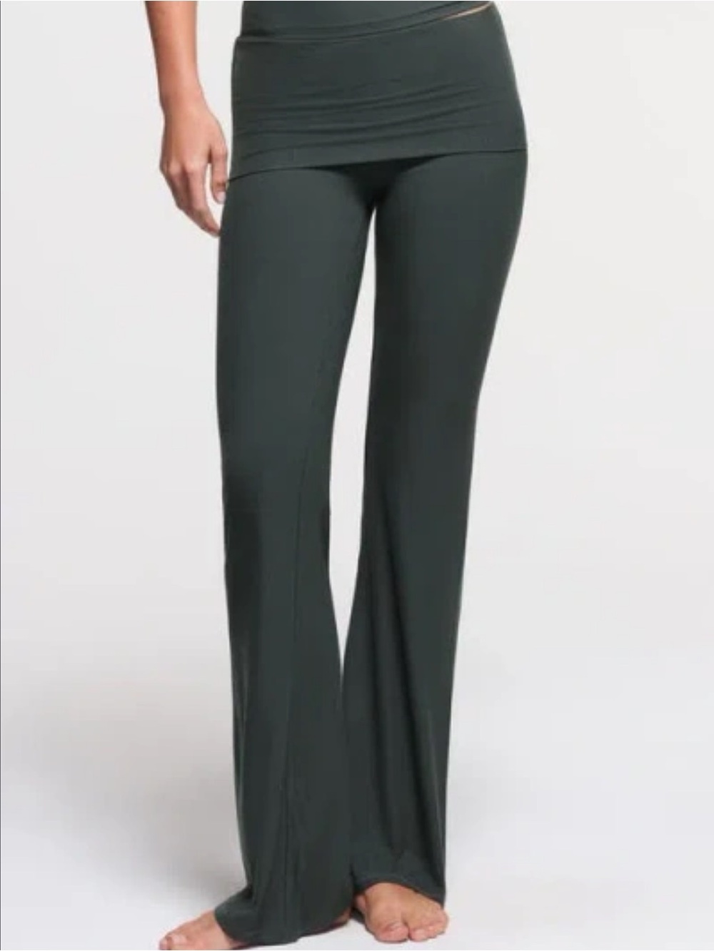 SKIMS Soft Lounge Ripped Spruce Foldover Pants Small NEW WITHOUT TAGS